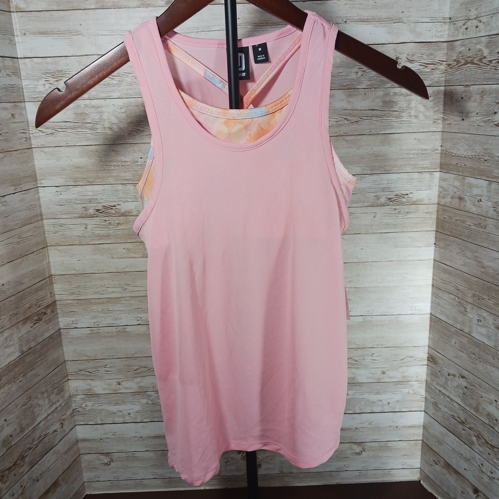 Ideology‎ Girls Layered Look Tank Size M Pink Icing NWT